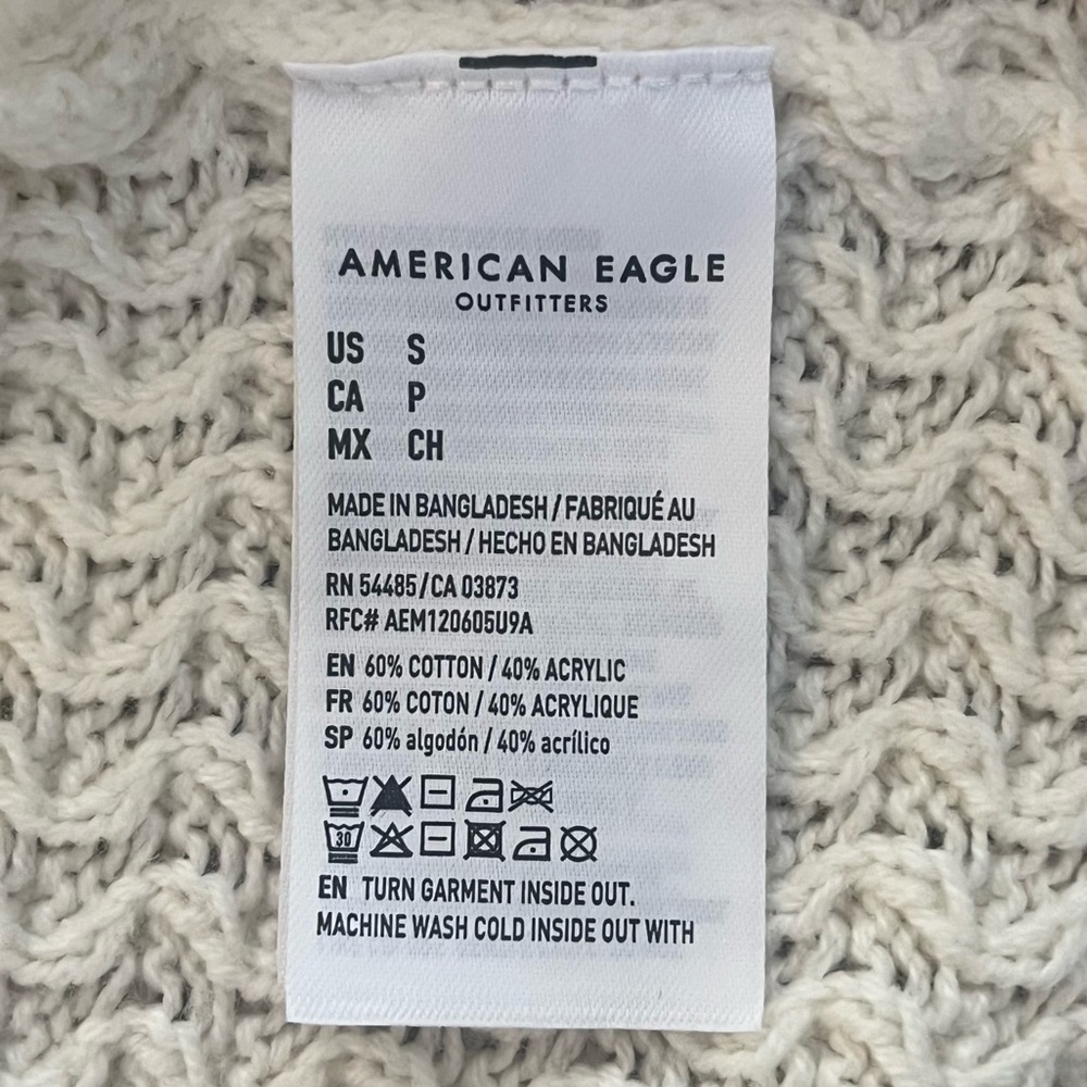 American Eagle Outfitters Knit Cardigan in Cream Size Small - Picture 6 of 6